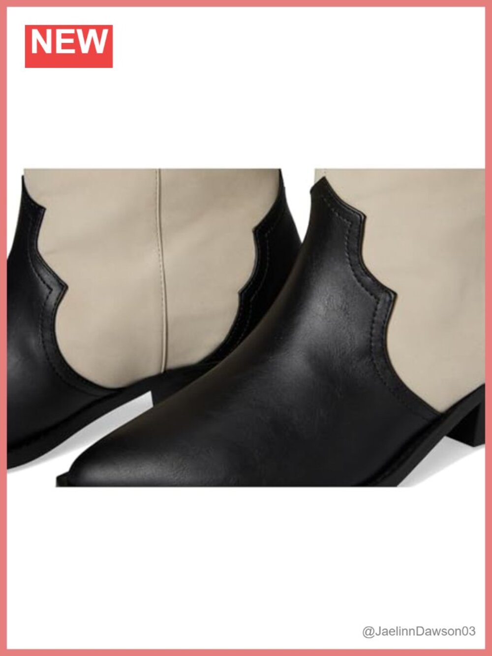 Pointed Toe Block Heel Mid-Calf Bootie Pull-On Calf High - Picture 5 of 6